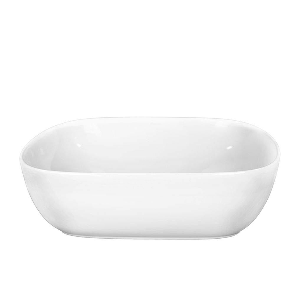 Lavoar pe blat alb lucios 49 cm, dreptunghiular, Fluminia Fides [3]