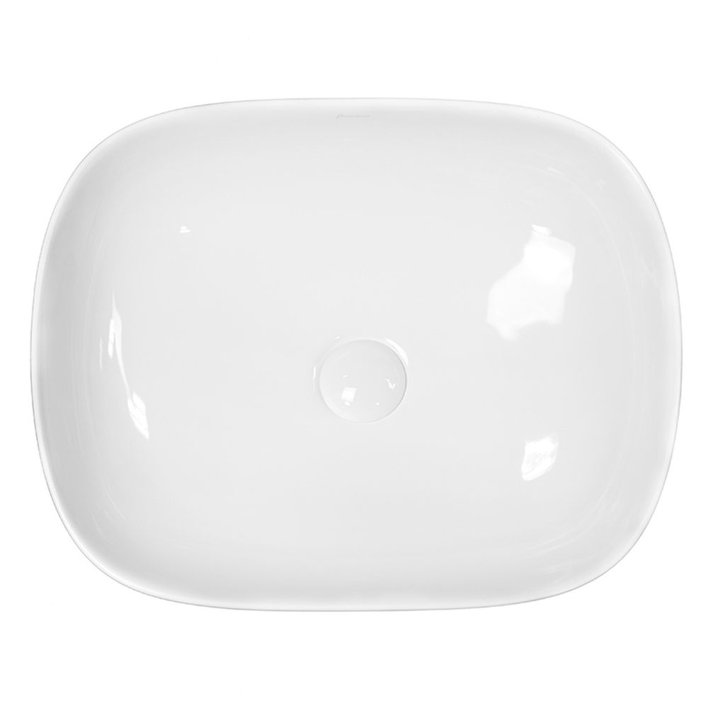 Lavoar pe blat alb lucios 49 cm, dreptunghiular, Fluminia Fides [2]