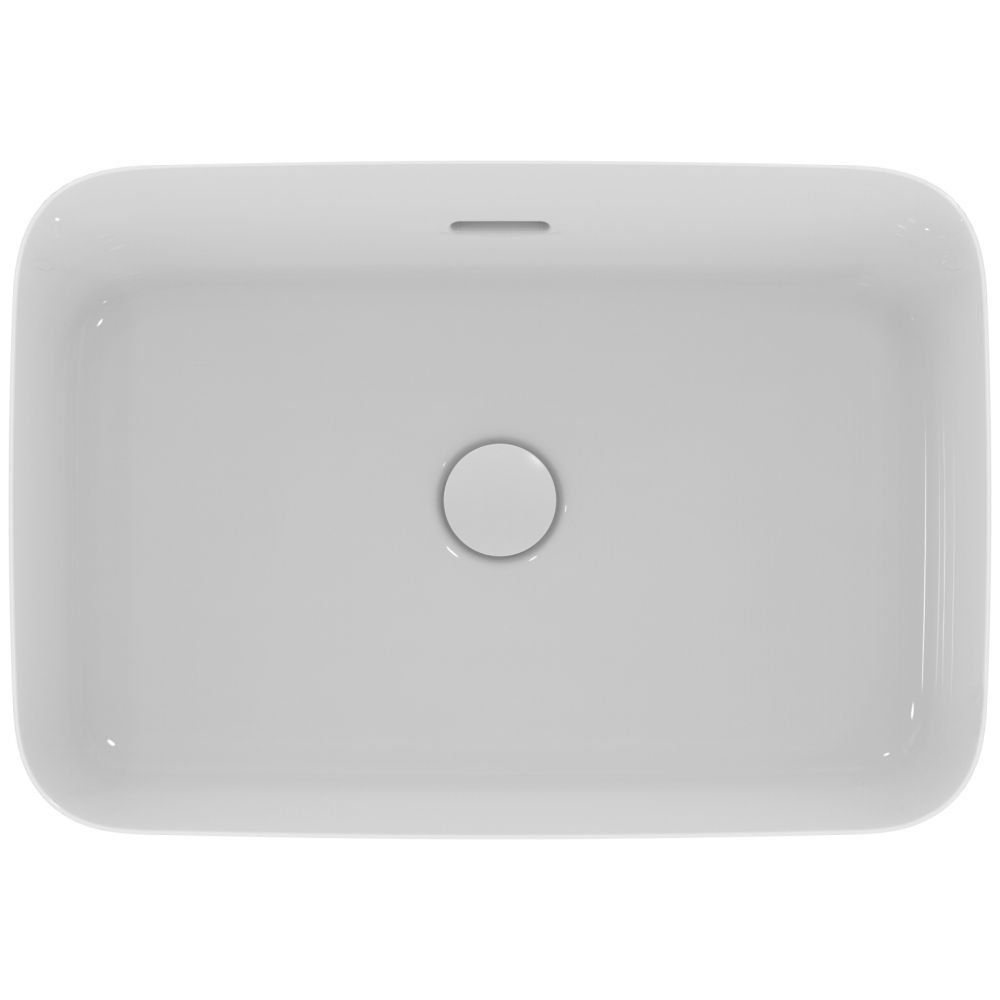 Lavoar pe blat alb lucios 55 cm, dreptunghiular, cu preaplin, Ideal Standard Ipalyss [4]