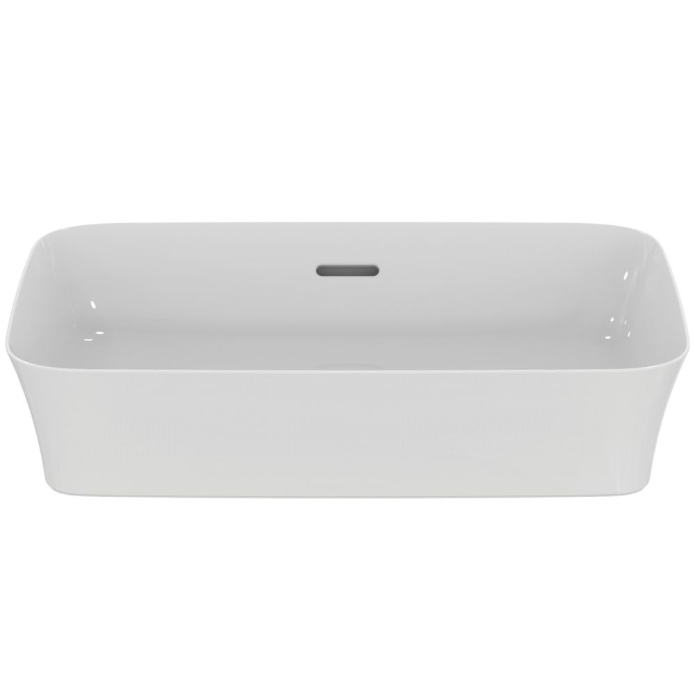 Lavoar pe blat alb lucios 55 cm, dreptunghiular, cu preaplin, Ideal Standard Ipalyss [2]