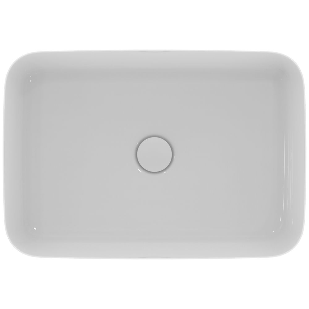 Lavoar pe blat alb lucios 55 cm, dreptunghiular, fara preaplin, Ideal Standard Ipalyss [4]