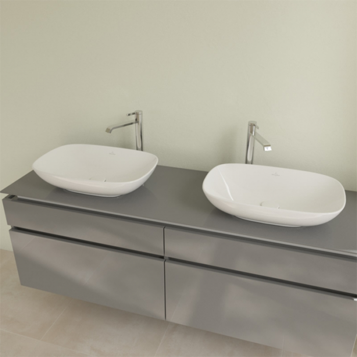 Lavoar pe blat alb lucios 56 cm, dreptunghiular, Villeroy & Boch, Loop & Friends [5]