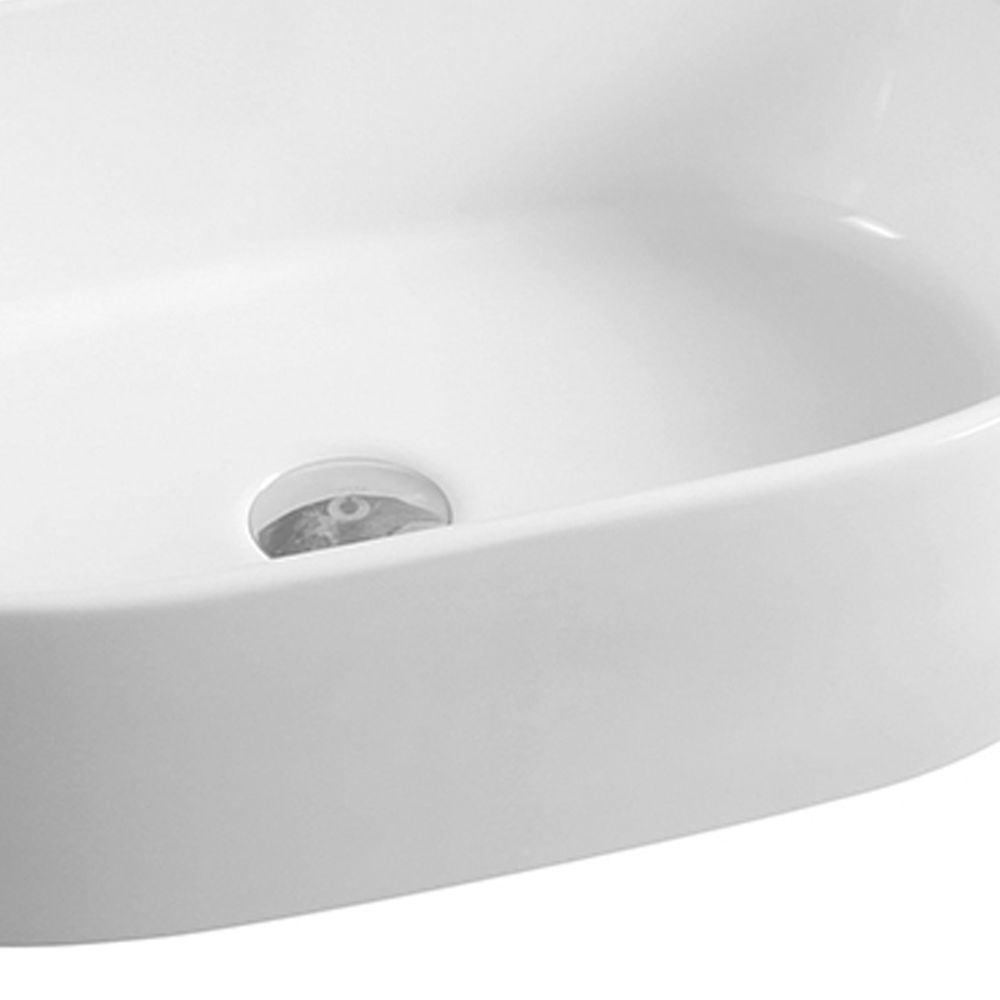 Lavoar pe blat alb lucios 56 cm, oval, Fluminia Tisa [4]