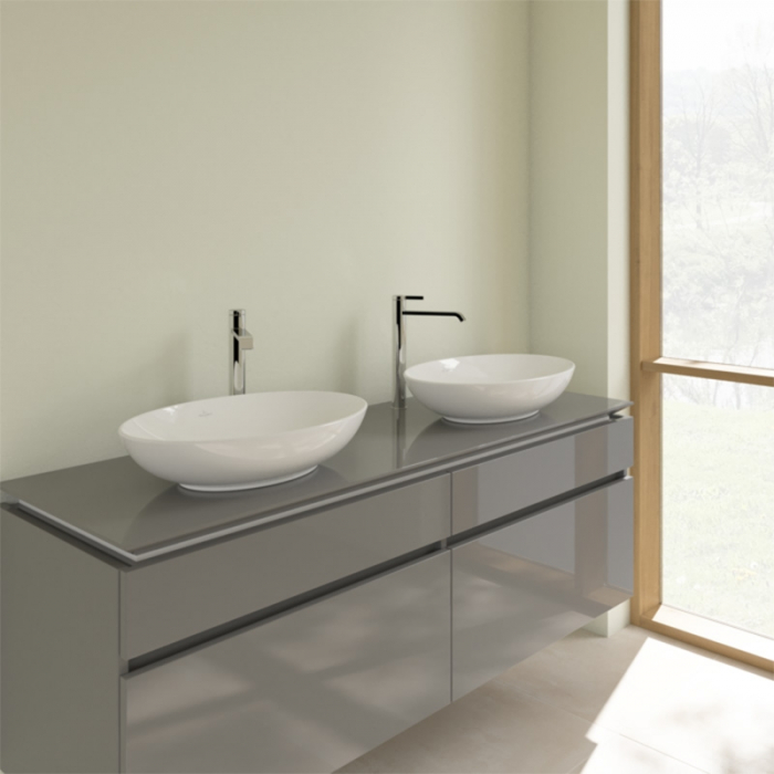 Lavoar pe blat alb lucios 56 cm, oval, Villeroy & Boch, Loop & Friends [3]