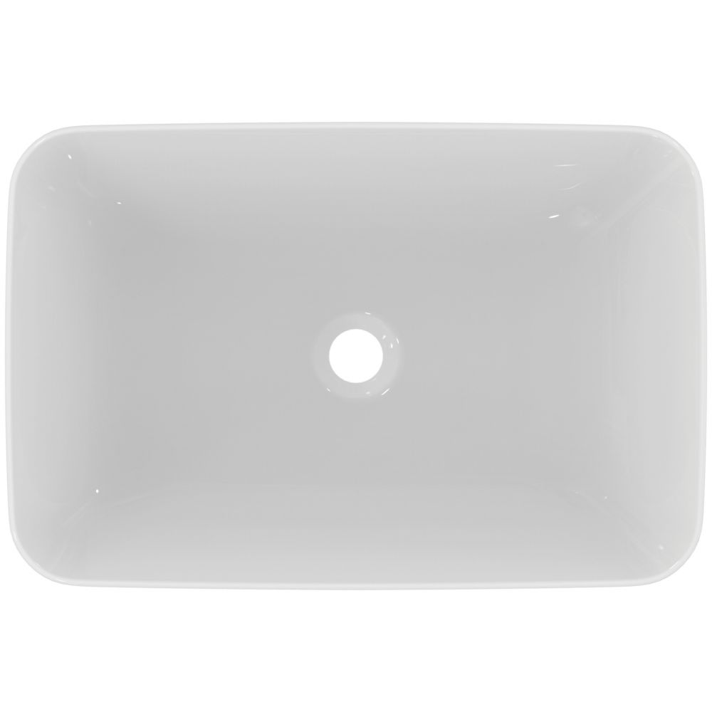 Lavoar pe blat alb lucios 60 cm, dreptunghiular, fara preaplin, Ideal Standard Connect Air [4]