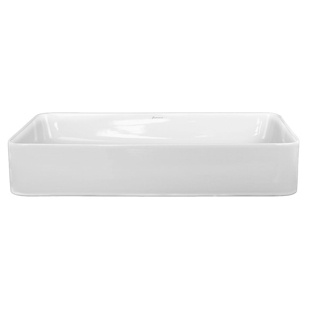 Lavoar pe blat alb lucios 60 cm, dreptunghiular, Fluminia Lena [2]