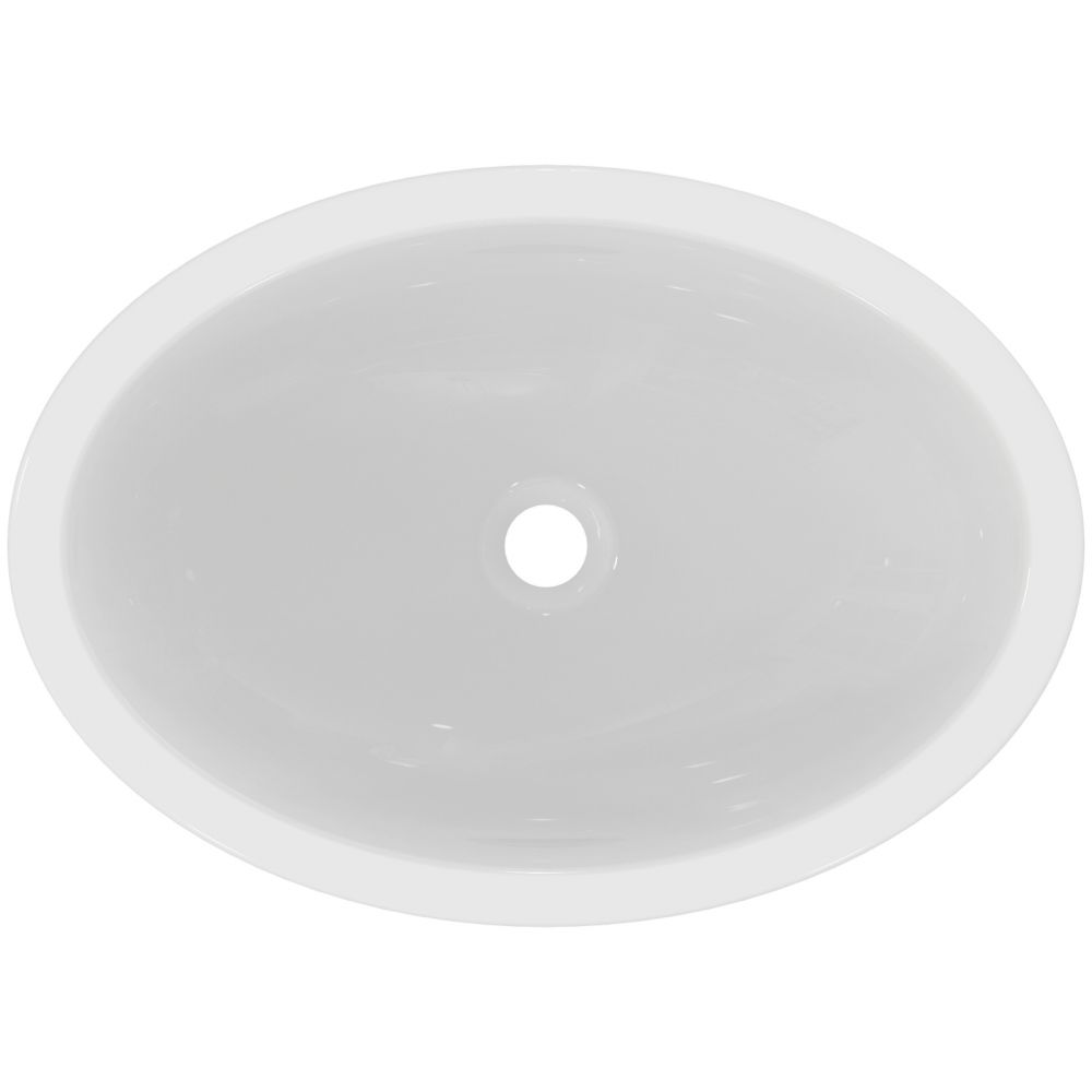 Lavoar pe blat alb lucios 60 cm, oval, Ideal Standard Strada [4]