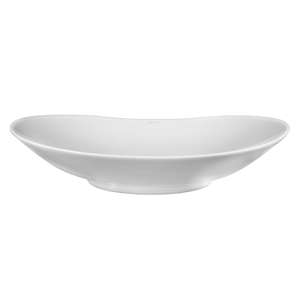 Lavoar pe blat alb lucios 64 cm, oval, Fluminia my Pleasure [2]