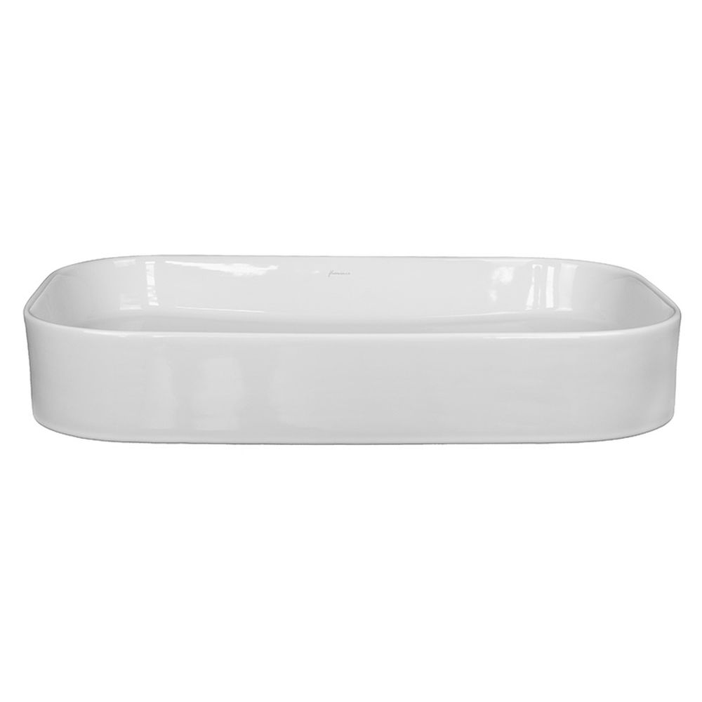 Lavoar pe blat alb lucios 65 cm, dreptunghiular, Fluminia Capri [3]
