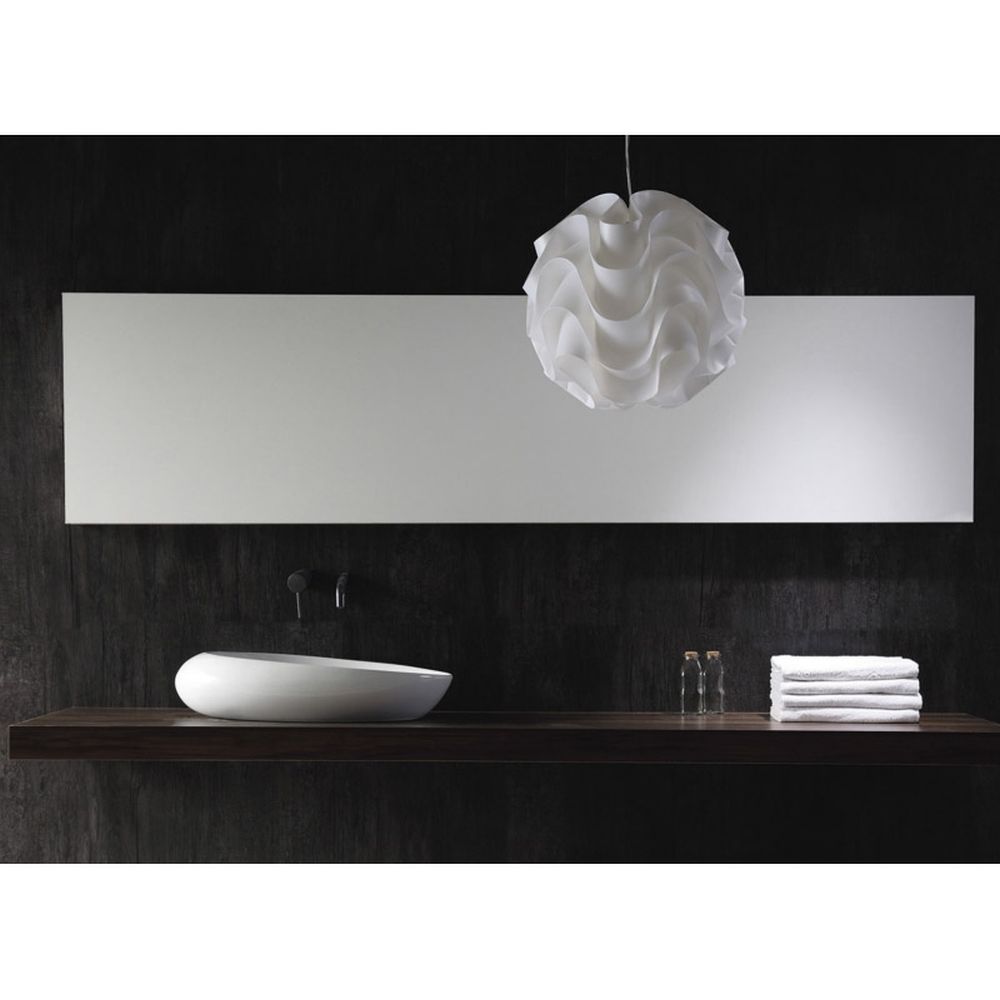 Lavoar pe blat alb lucios 66 cm, oval, Fluminia Egg Maxi [4]