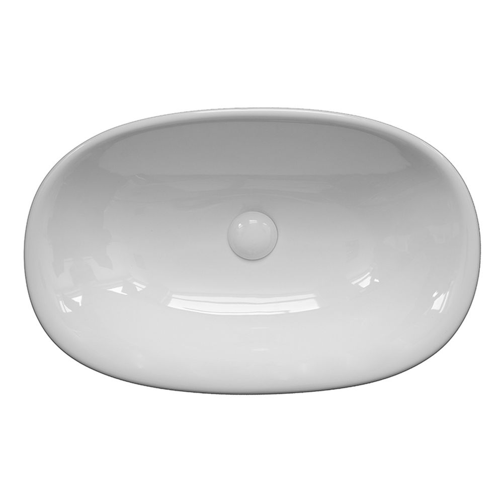 Lavoar pe blat alb lucios, oval, 59 cm, Fluminia Diana [2]