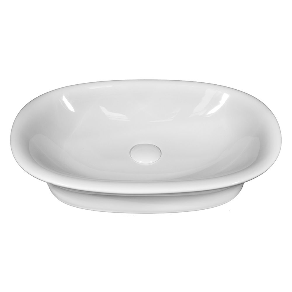 Lavoar pe blat alb lucios, oval, 59 cm, Fluminia Diana [4]