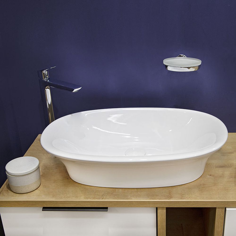 Lavoar pe blat alb lucios, oval, 59 cm, Fluminia Diana [5]