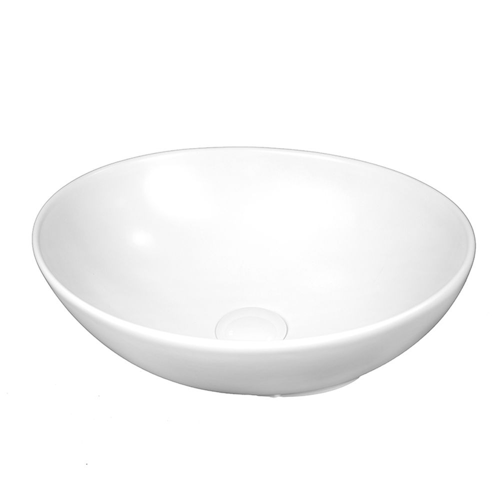 Lavoar pe blat alb mat, oval, 40 cm, Fluminia Rio