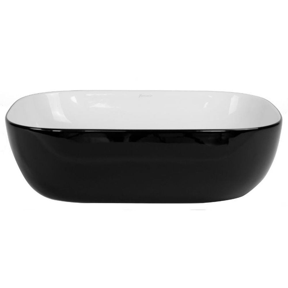 Lavoar pe blat alb/negru lucios 46 cm Fluminia Crius [2]