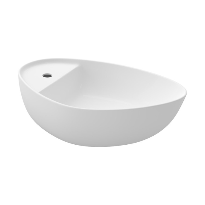 Lavoar pe blat, ceramica alba, 55x35.5x14 cm, Cersanit Moduo [2]