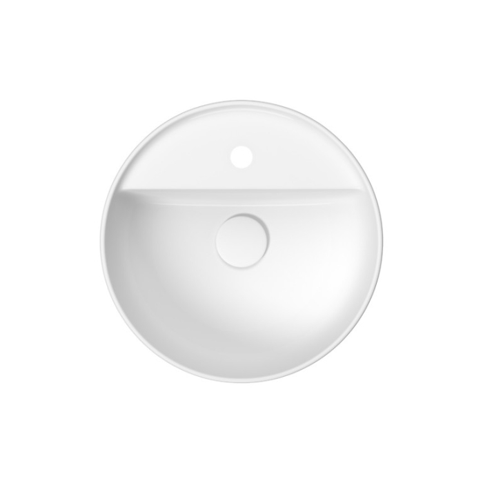 Lavoar pe blat, ceramica alba, rotund, 40x40x14 cm, Cersanit Moduo [3]