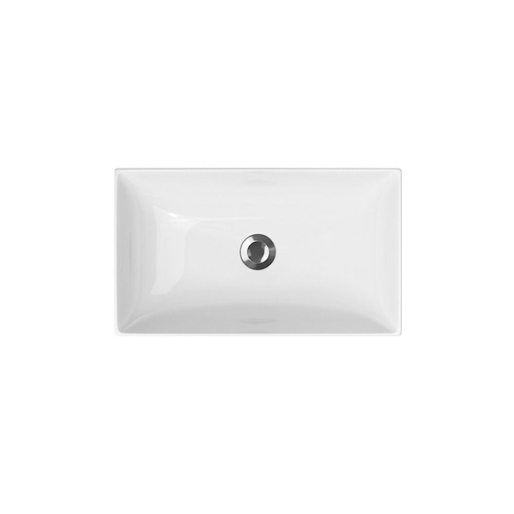 Lavoar pe blat alb 60 cm, dreptunghiular, Cersanit Inverto ROCKLITE [2]