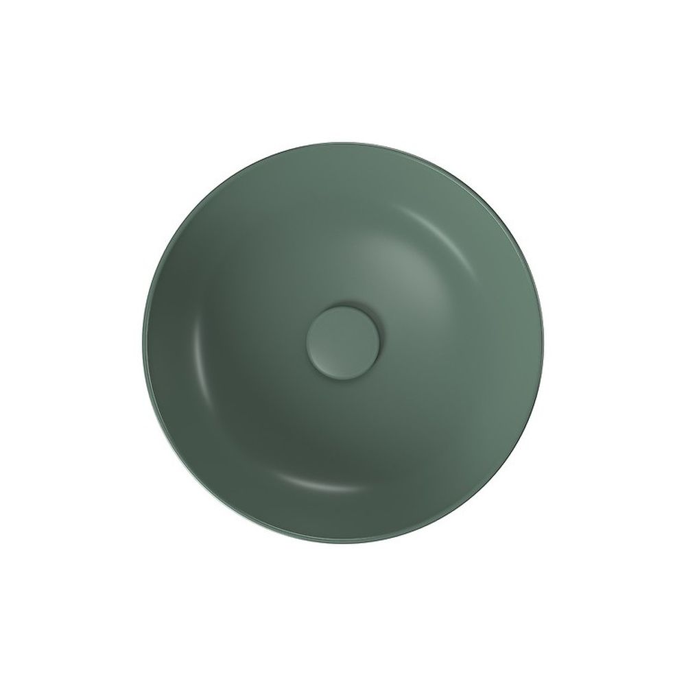 Lavoar pe blat verde mat 40 cm, rotund, Cersanit Larga [2]