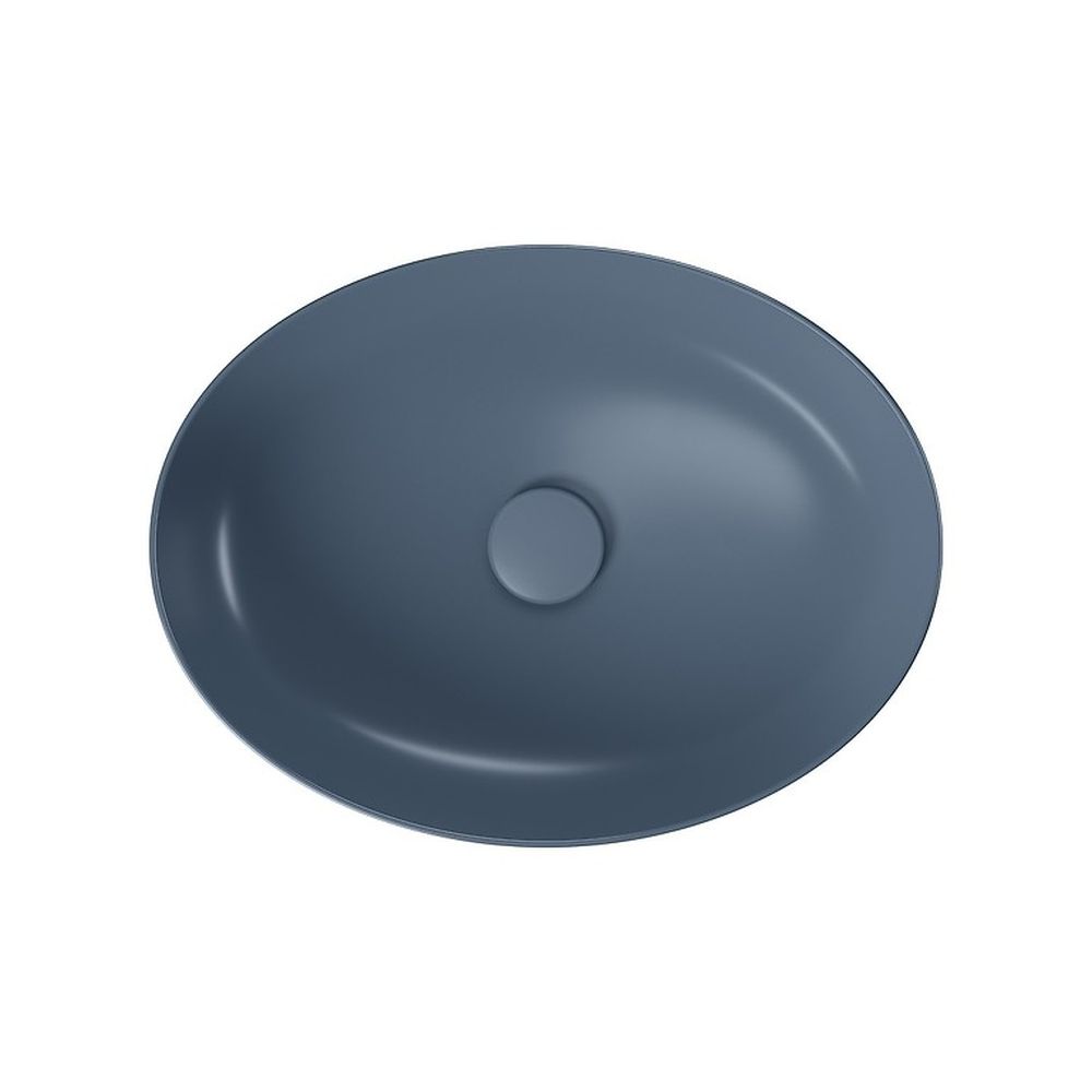 Lavoar pe blat albastru mat 50 cm, oval, Cersanit Larga [2]