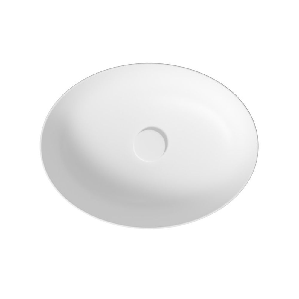 Lavoar pe blat alb mat 50 cm, oval, Cersanit Larga [2]