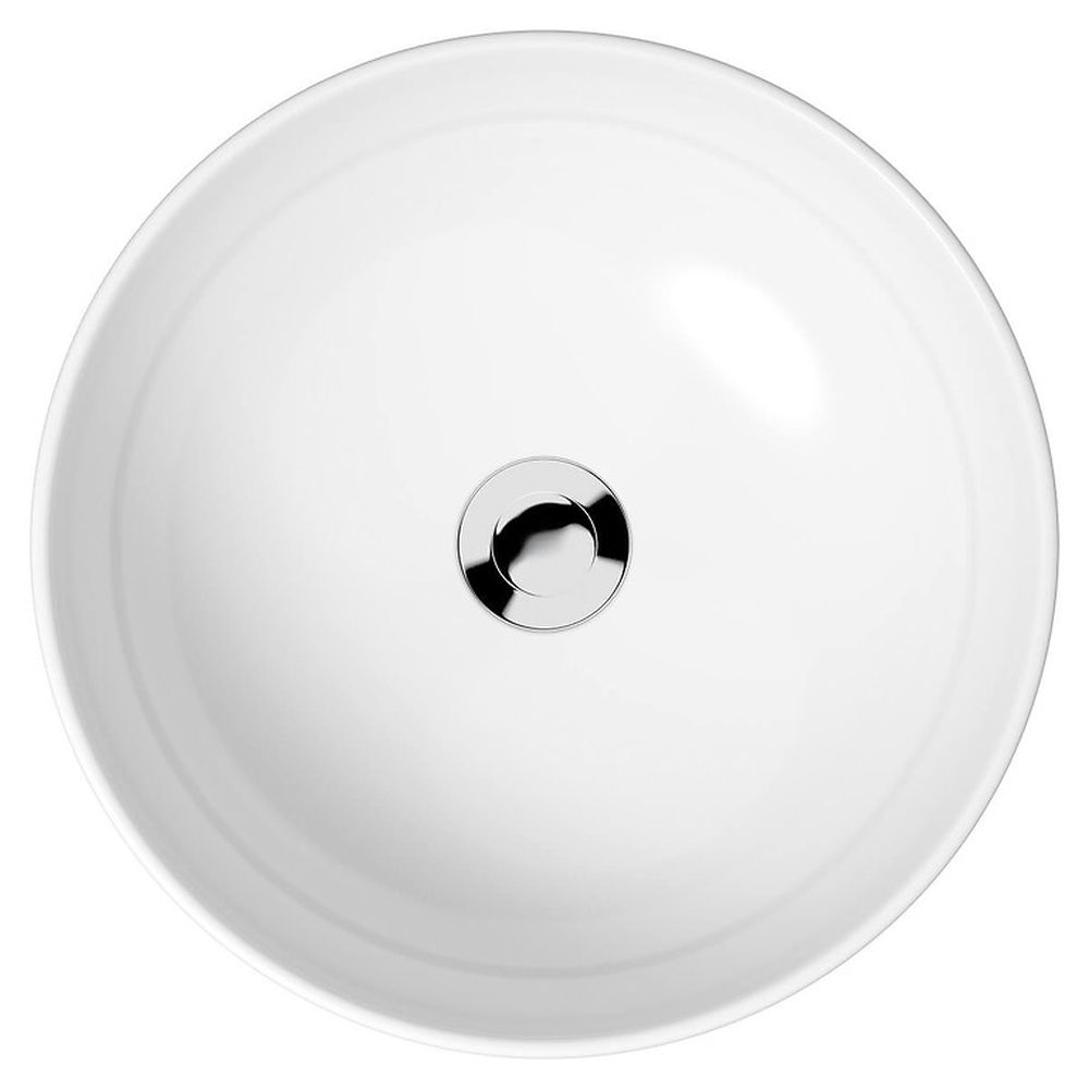 Lavoar pe blat alb 35 cm, rotund, Cersanit Moduo [2]