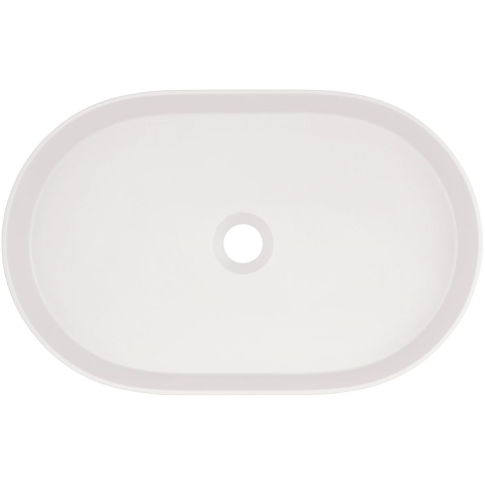 Lavoar pe blat compozit alb Deante Silia, oval, 55 cm [2]