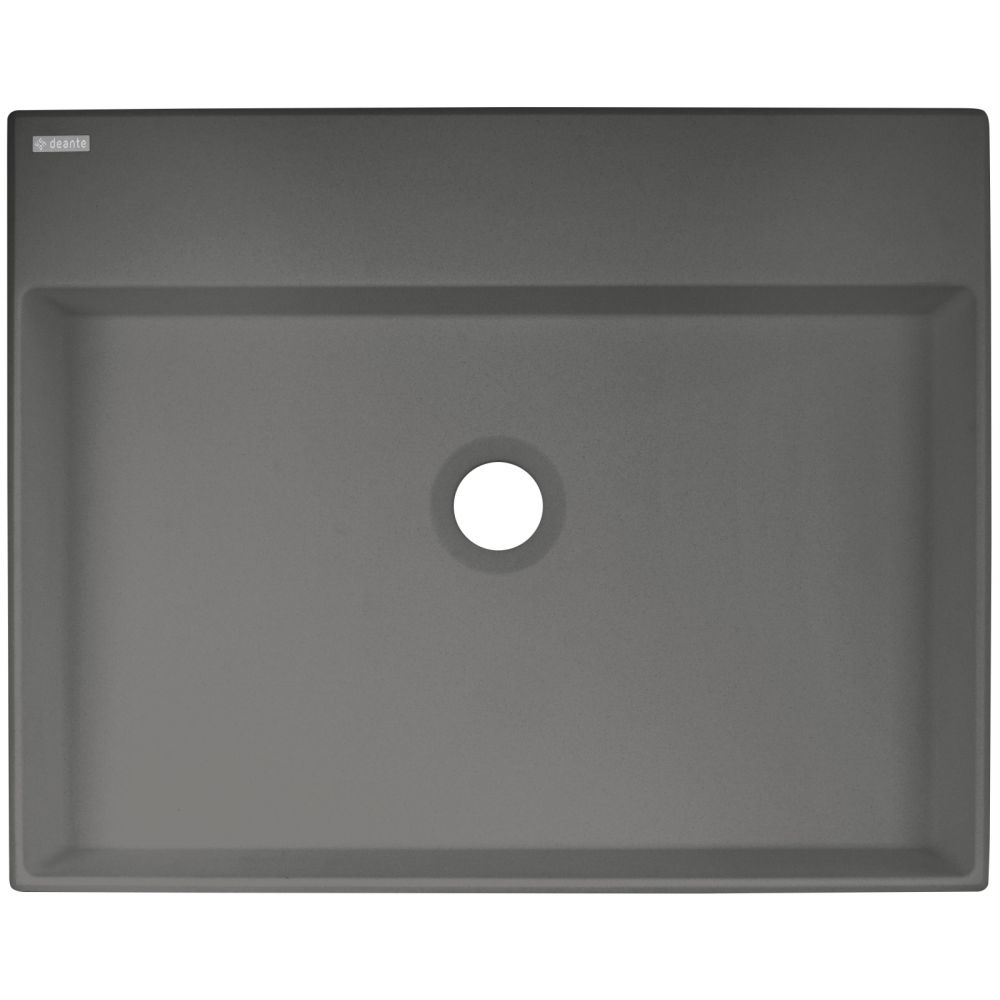 Lavoar pe blat compozit antracit Deante Correo, dreptunghiular, 50 cm [2]