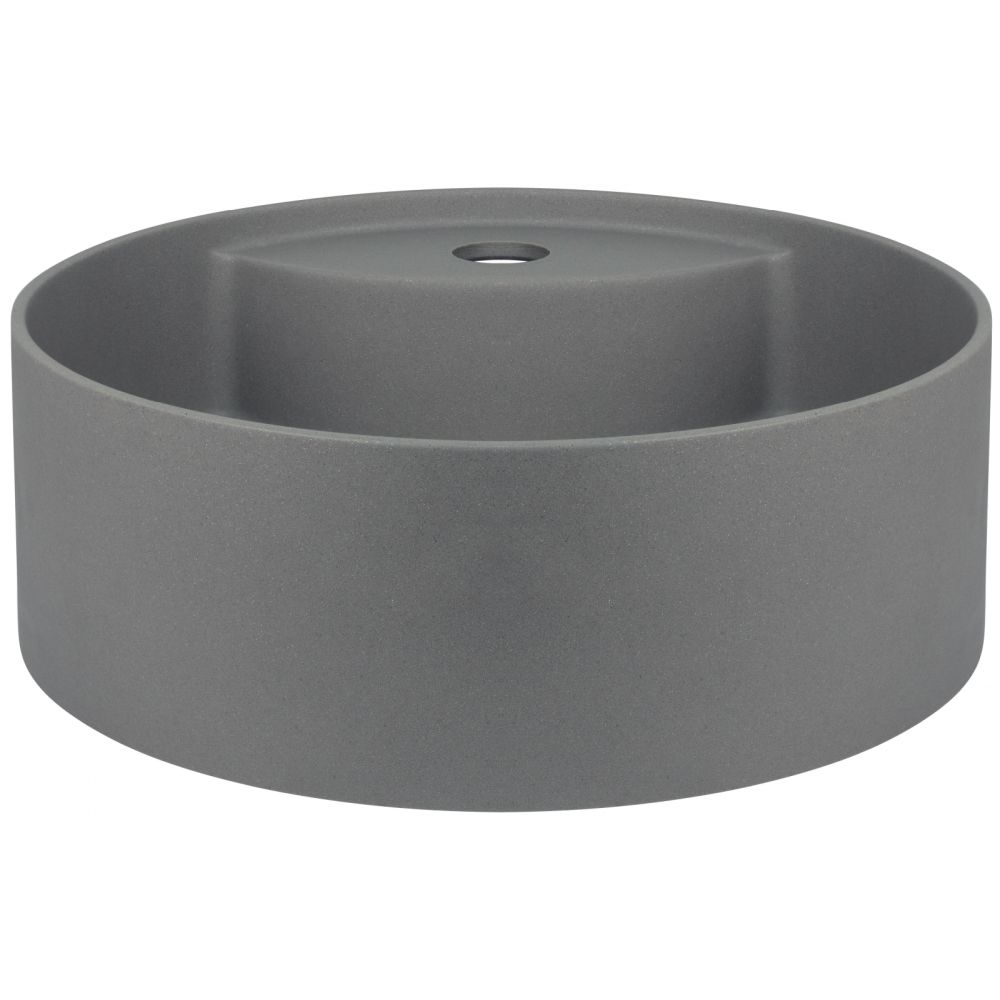 Lavoar pe blat compozit antracit Deante Silia cu orificiu baterie, 36 cm [3]