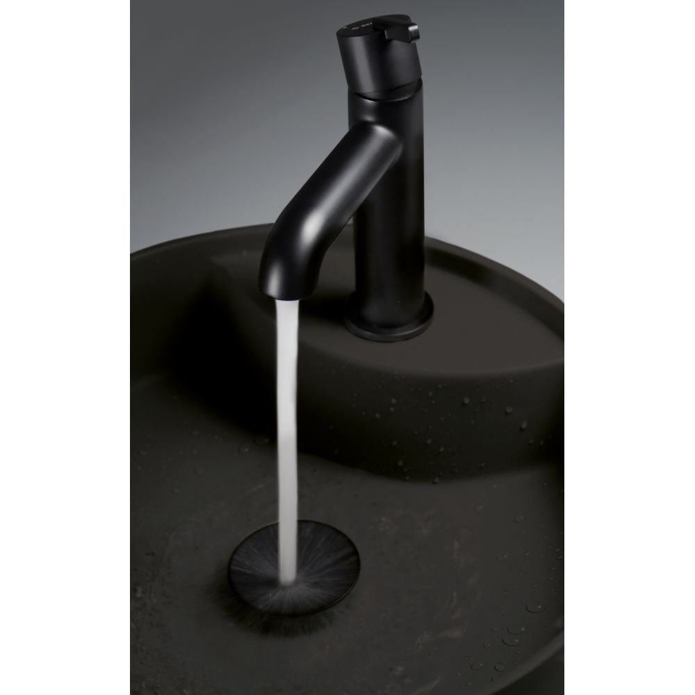 Lavoar pe blat compozit negru Deante Silia cu orificiu baterie, 36 cm [5]