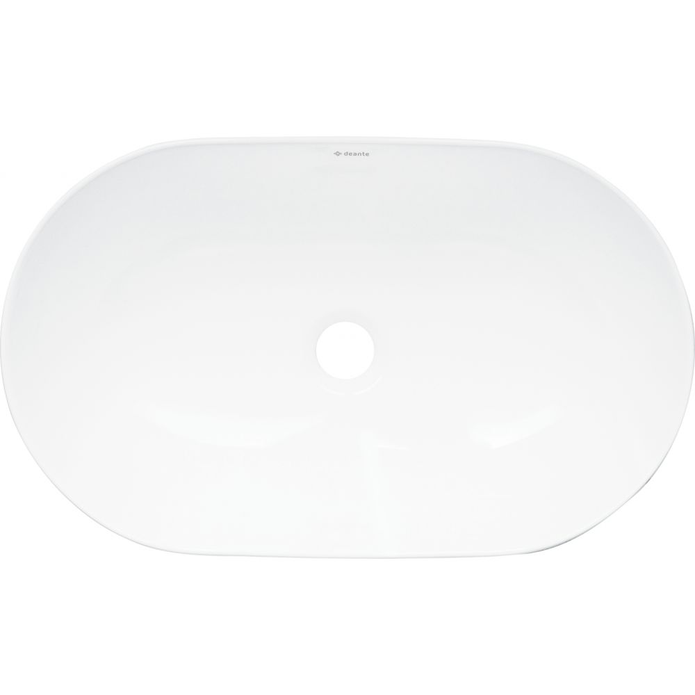 Lavoar pe blat Deante Peonia oval, alb lucios, 50 cm [2]