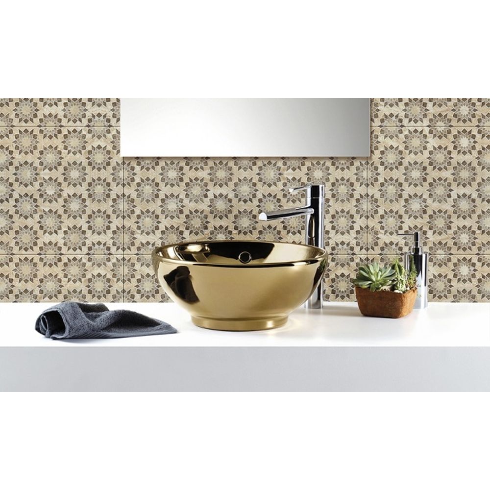 Lavoar pe blat auriu lucios 41 cm, rotund, Gala Bowl [2]