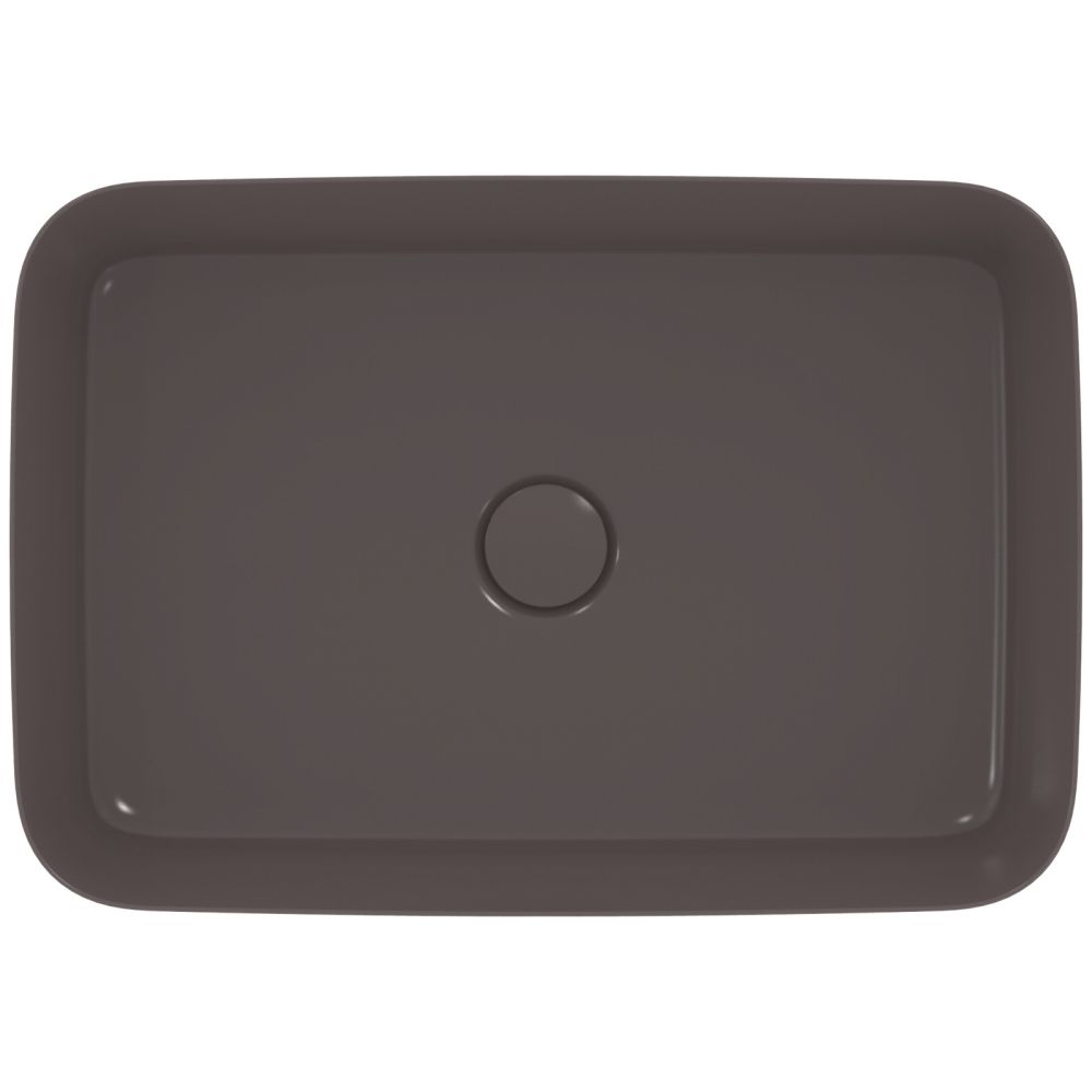 Lavoar pe blat gri lucios 55 cm, dreptunghiular, fara preaplin, Ideal Standard Ipalyss [4]
