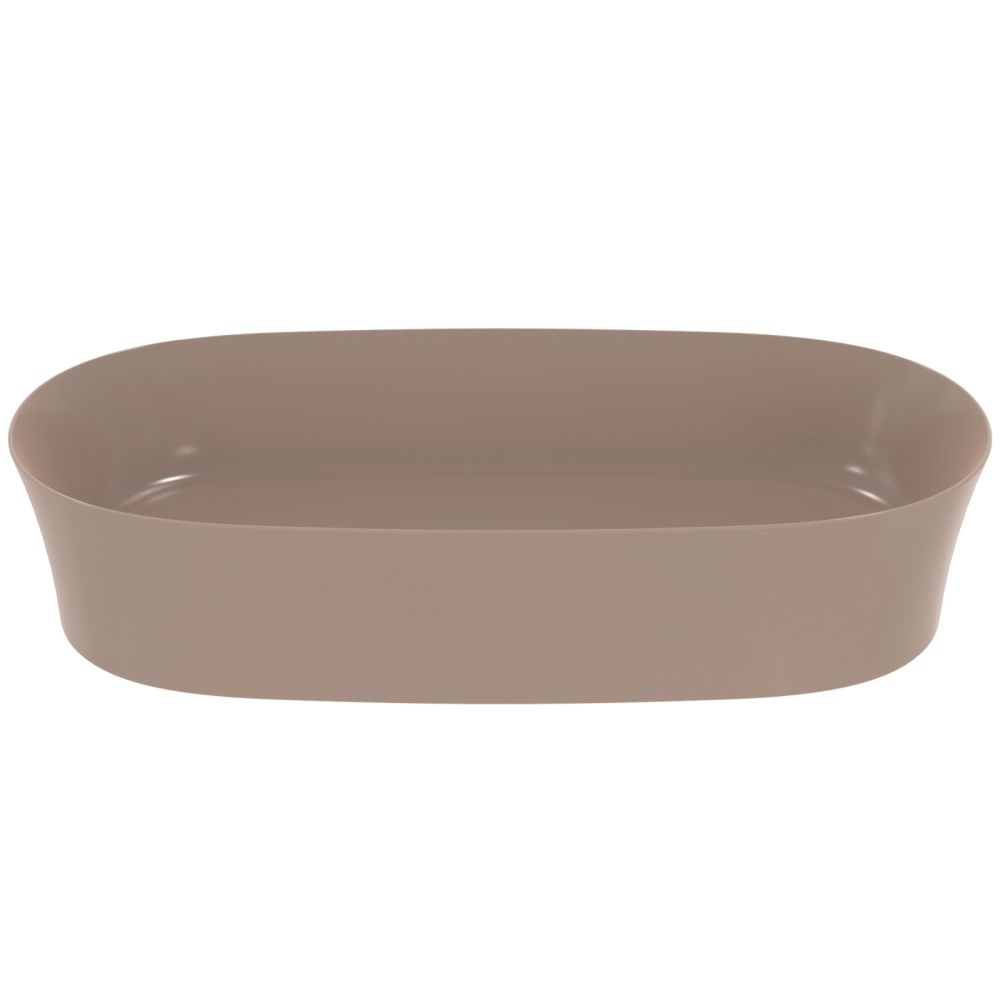Lavoar pe blat maro lucios 60 cm, oval, fara preaplin, Ideal Standard Ipalyss [2]