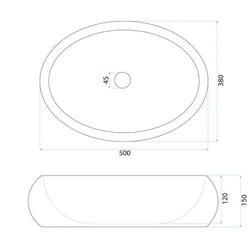 Lavoar baie Mika, oval , piatră compozită, bej portocaliu imitație piatră, 50 x 38,5 cm [9]