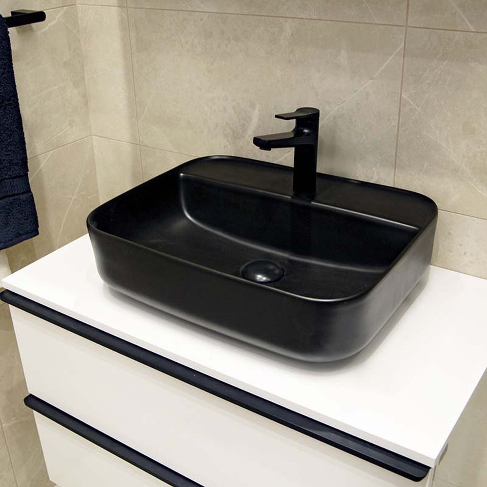 Lavoar pe blat negru, dreptunghiular, 50 cm, Fluminia Juno [5]