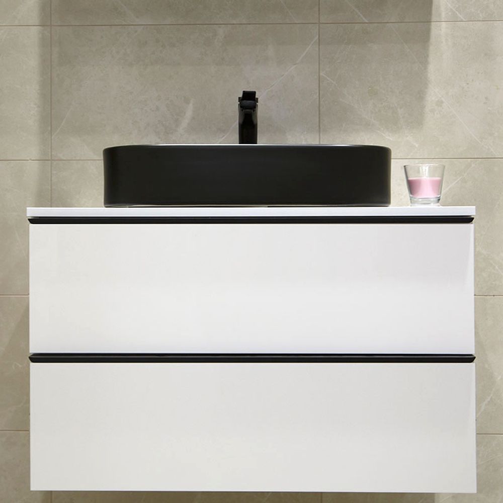 Lavoar pe blat negru, dreptunghiular, 55 cm, Fluminia Juno [6]