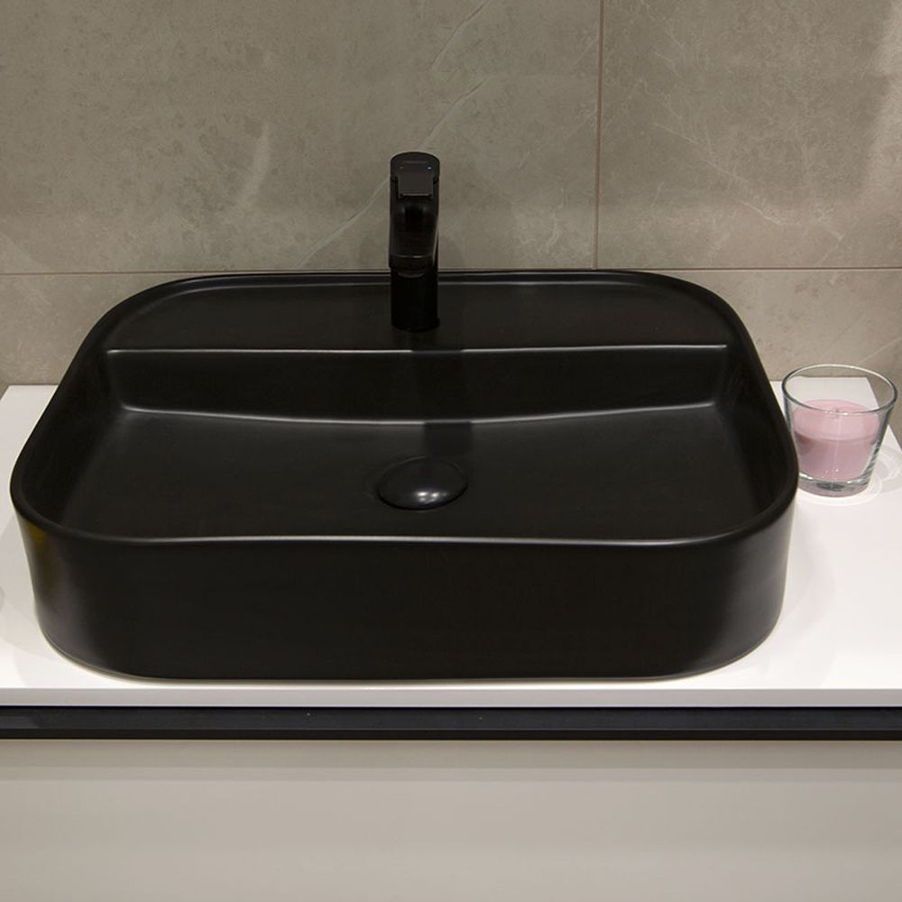 Lavoar pe blat negru, dreptunghiular, 55 cm, Fluminia Juno [5]