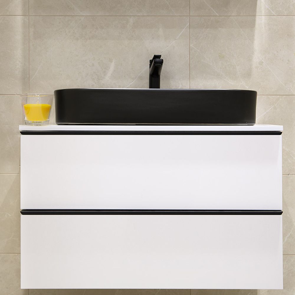 Lavoar pe blat negru, dreptunghiular, 65 cm, Fluminia Juno [5]