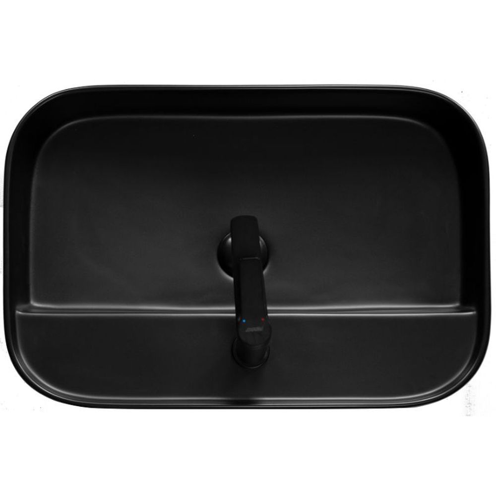 Lavoar pe blat negru, dreptunghiular, 65 cm, Fluminia Juno [3]