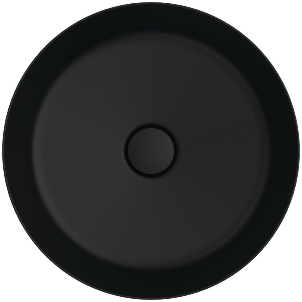 Lavoar pe blat negru mat 40 cm, rotund, fara preaplin, Ideal Standard Ipalyss [3]