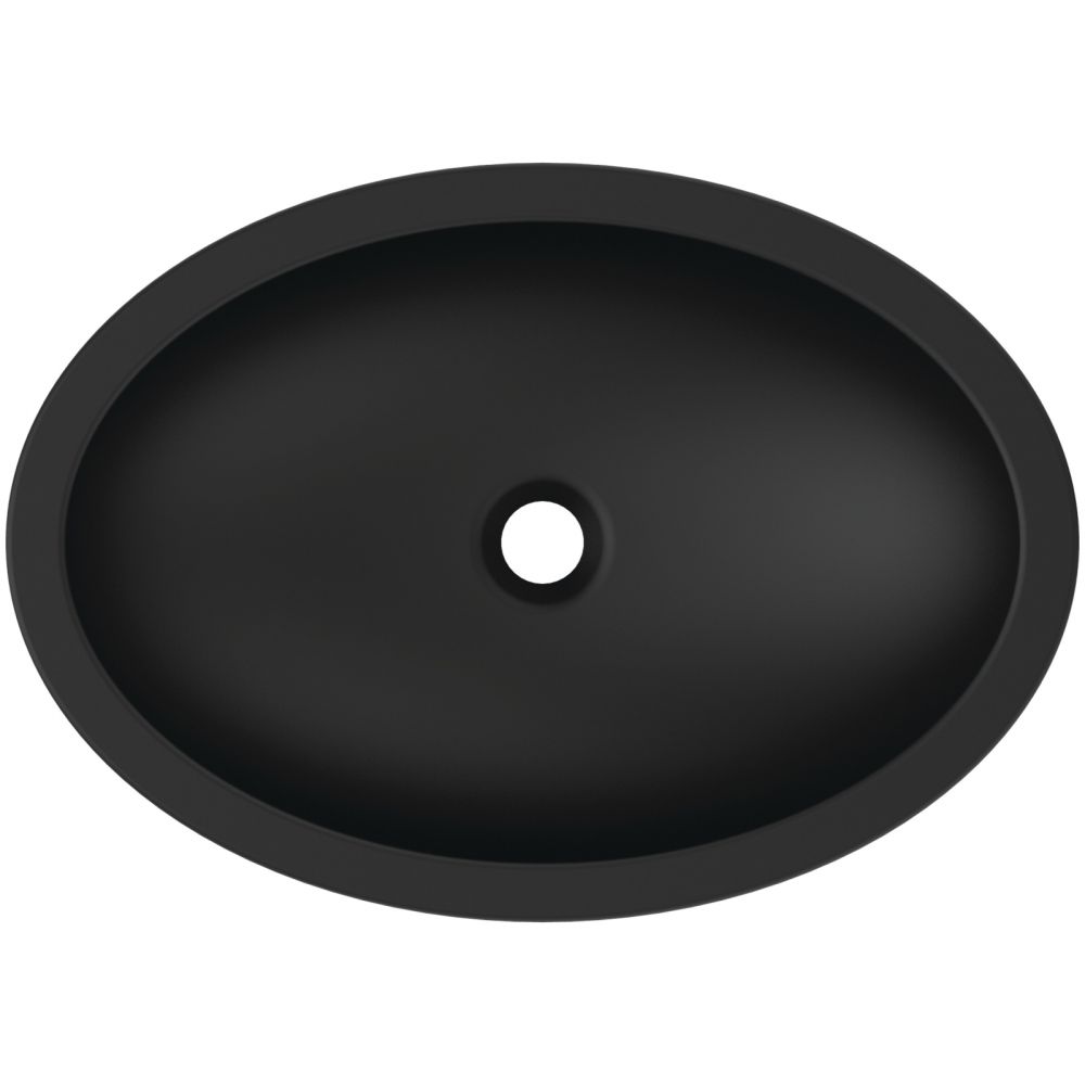 Lavoar pe blat negru mat 60 cm, oval, Ideal Standard Strada [4]