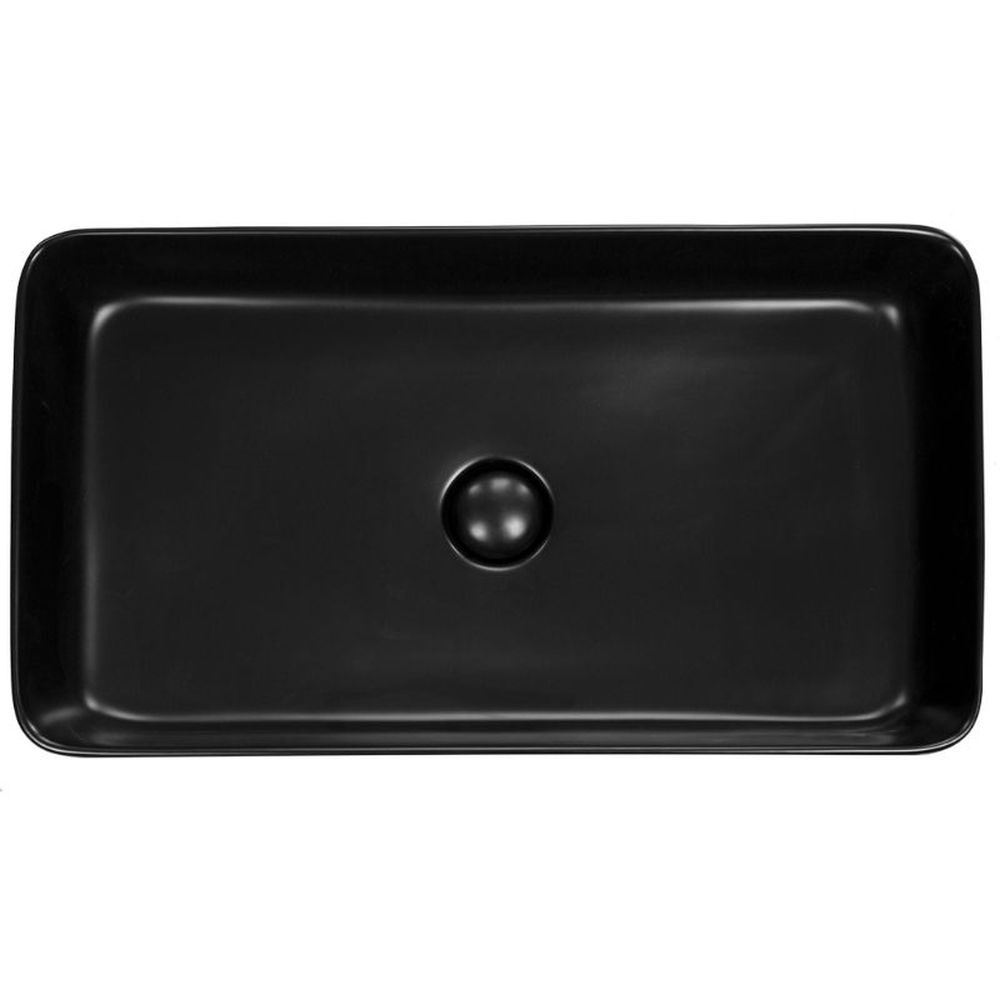 Lavoar pe blat negru mat 68 cm, dreptunghiular, Fluminia My Black Square [2]