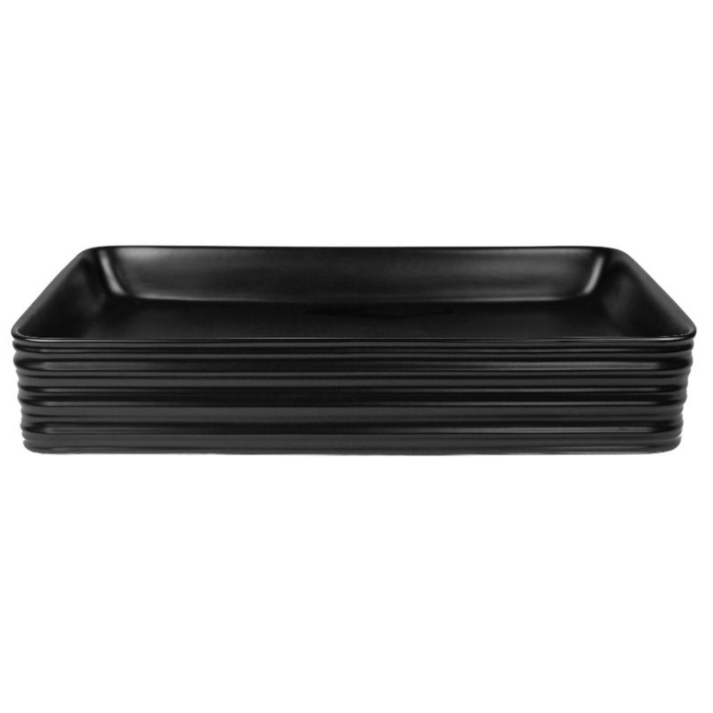 Lavoar pe blat negru mat 68 cm, dreptunghiular, Fluminia My Black Square [3]