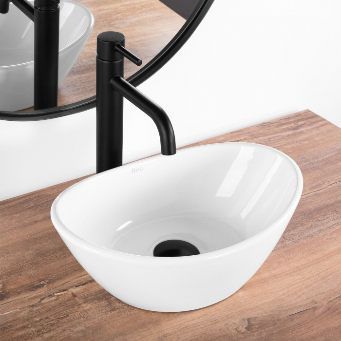 Lavoar pe blat alb lucios, oval 36 cm, Rea Kate [2]