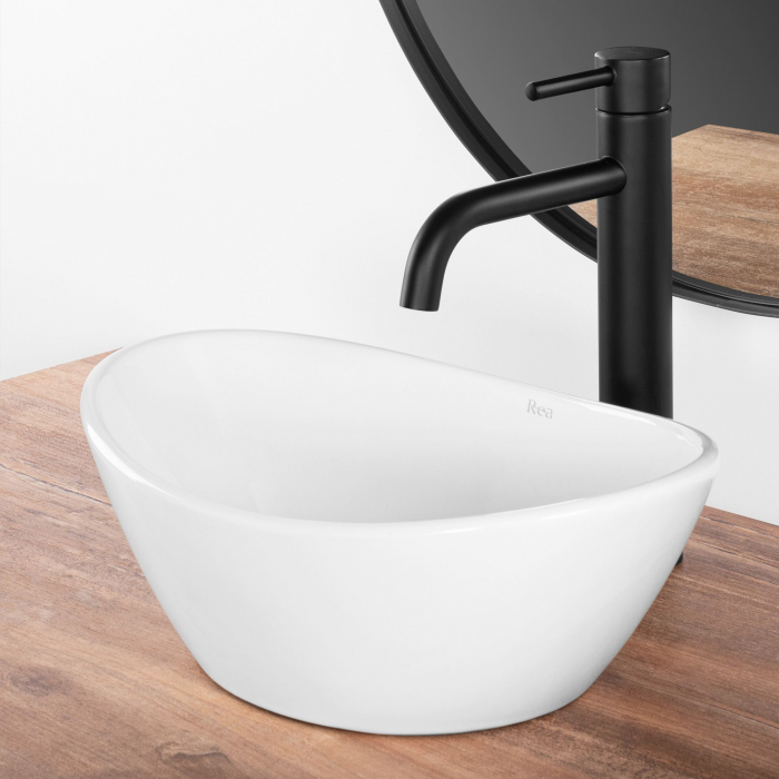 Lavoar pe blat alb lucios, oval 36 cm, Rea Kate [5]