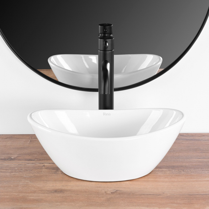 Lavoar pe blat alb lucios, oval 36 cm, Rea Kate [3]