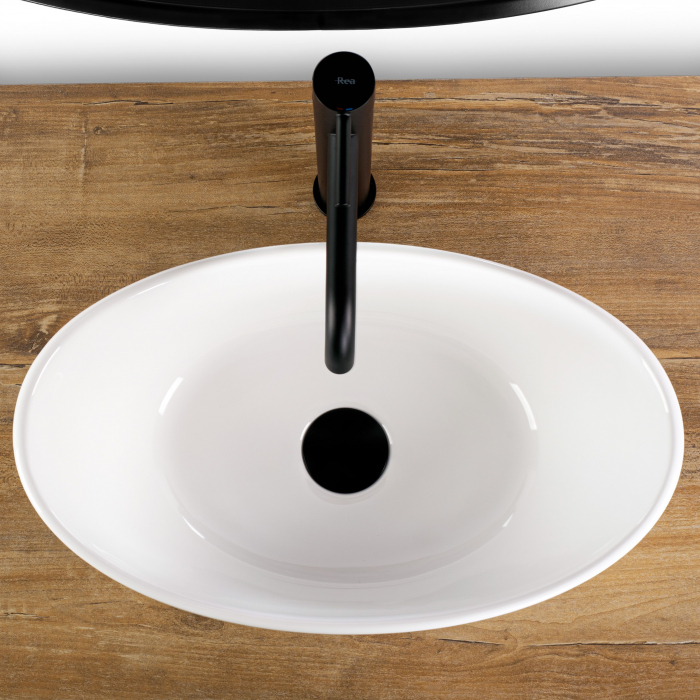 Lavoar pe blat alb lucios, oval 45 cm, Rea Kate [3]