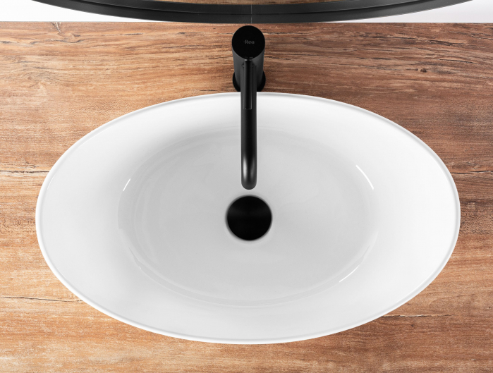 Lavoar pe blat alb lucios, oval 55 cm, Rea Kate [4]
