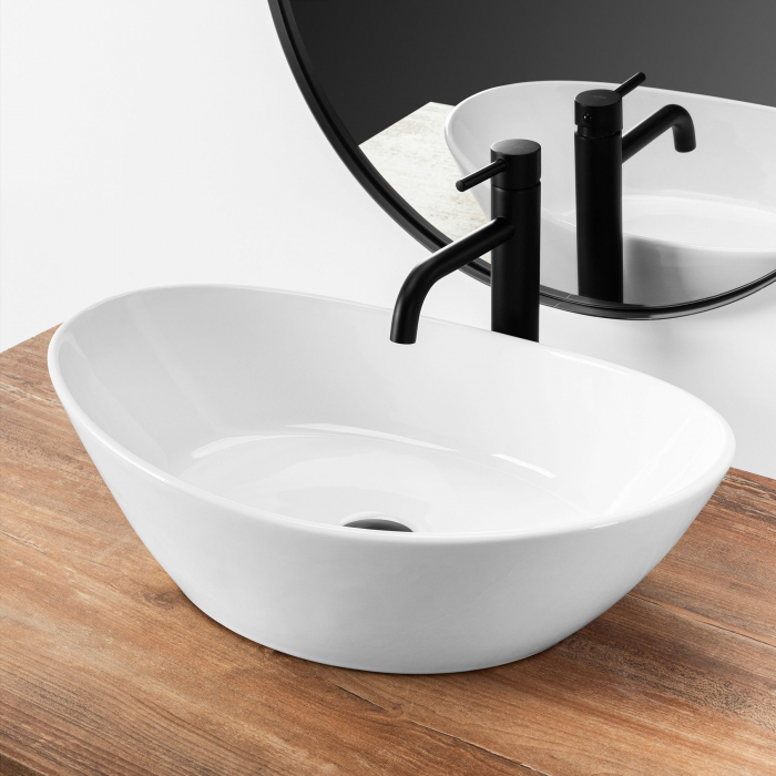 Lavoar pe blat alb lucios, oval 55 cm, Rea Kate [5]